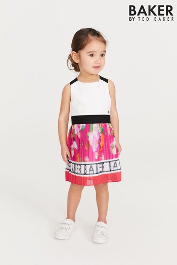 Baker by Ted Baker Pink Pleated Mockable Dress (C88971) | £35 - £38