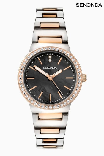 Sekonda Ladies Black Two Tone Bracelet Watch (C89281) | £69.99
