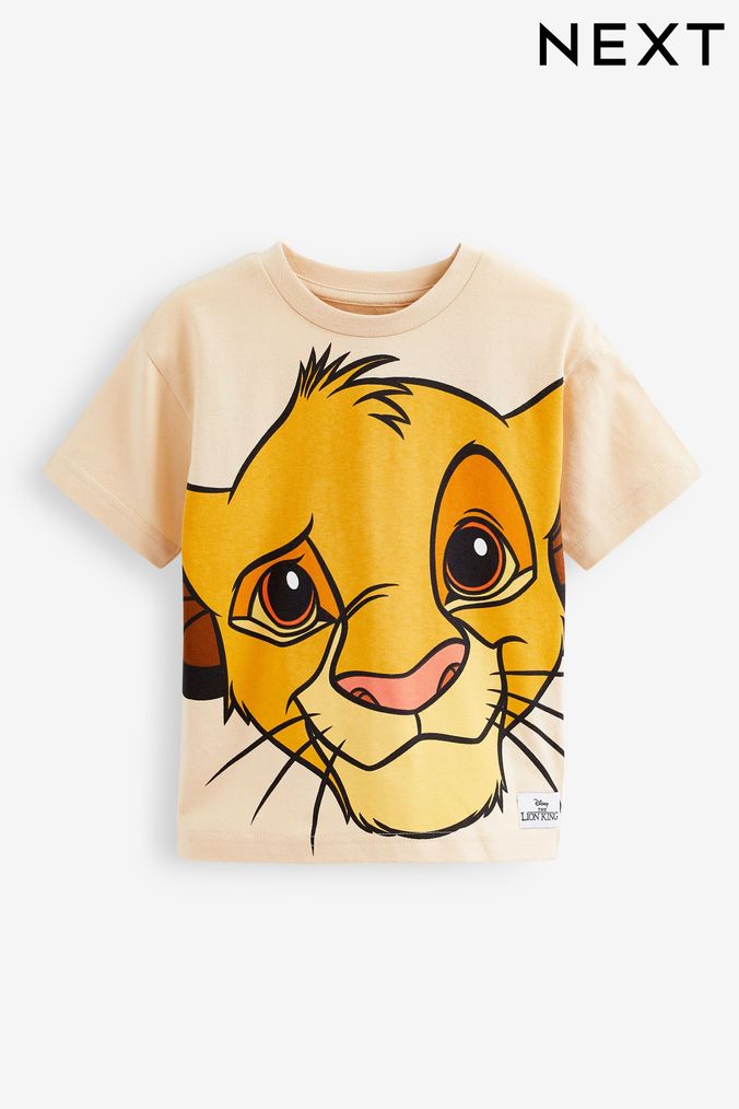 Lion King Simba Neutral Short Sleeve License T-Shirt (6mths-8yrs) (C89329) | £9 - £11