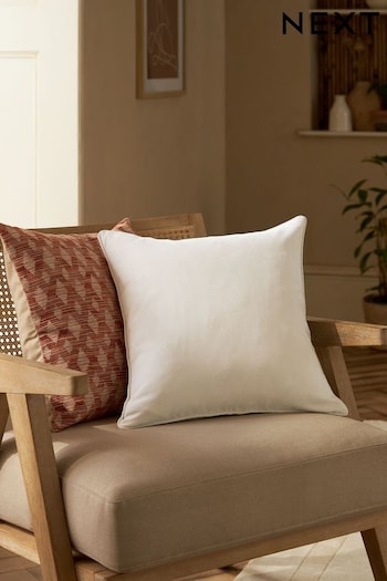 White 45 x 45cm Soft Velour Cushion (C89380) | £8