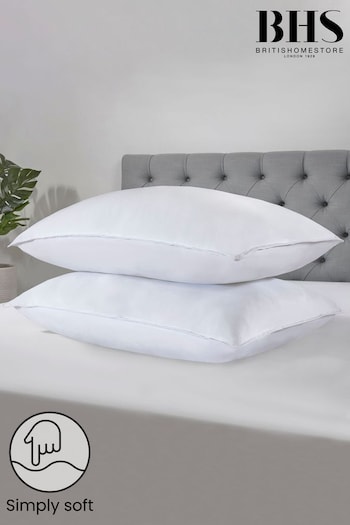 BHS Duck Feather Overfilled Pair of Pillows (C89658) | £30