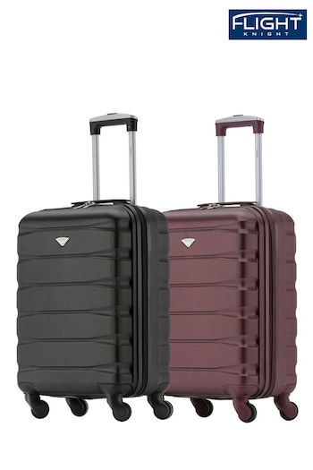 Flight Knight Ryanair Priority 4 Wheel ABS Hard Case Cabin Carry On Suitcase 55x40x20cm  Set Of 2 (C89793) | £90