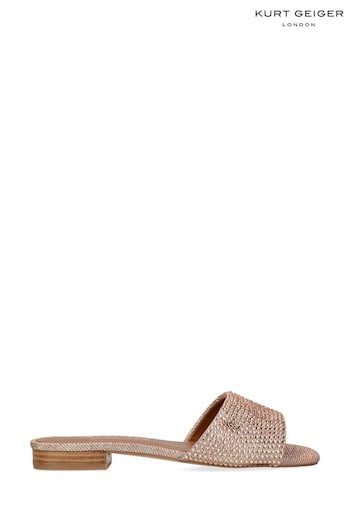 Kurt Geiger London Gold Brixton Flat Sandals (C89987) | £129