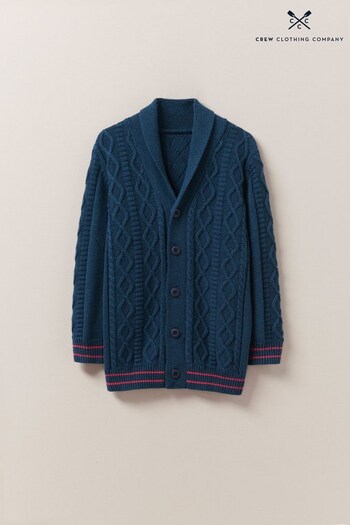 Crew farah Clothing Company Dark Blue Cotton Casual Cardigan (C90111) | £28 - £32