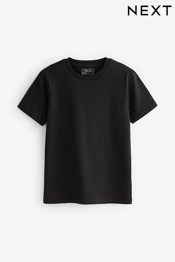 Black Cotton Short Sleeve T-Shirt (3-16yrs) (C90184) | £3.50 - £6.50