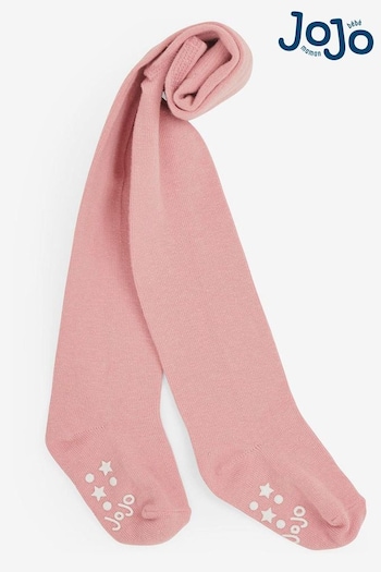 JoJo Maman Bébé Dusky Pink Cotton Rich Plain Tights (C90305) | £9.50