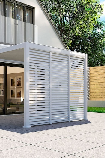 Nova Outdoor Living White Titan Aluminium Pergola 1m Side Wall (C90437) | £330