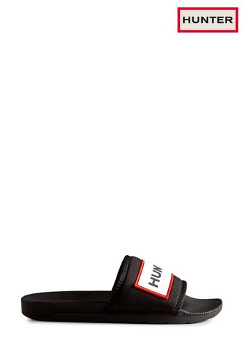 Hunter Mens Black Neo Logo Slide Sandals (C90613) | £40