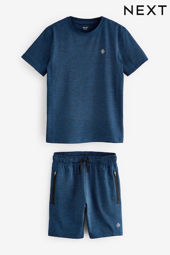 Navy Blue Lightweight Down T-Shirt And Shorts Set (3-16yrs) (C90676) | £14 - £22