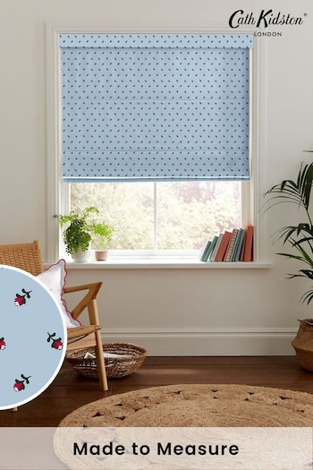Cath Kidston Blue Rose Bud Made To Measure Roman Blinds (C90852) | £75