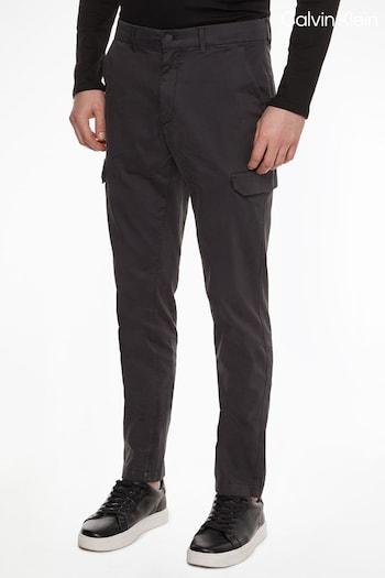 Calvin Klein Black Slim Cargo lace-detailed Trousers (C90898) | £140