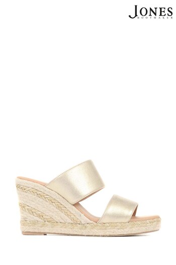 Jones Bootmaker Gold Amabelle Wedge Mule Sandals (C90922) | £95