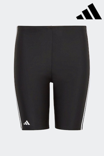 adidas United Black Junior Classic 3-Stripes Swim Jammer Shorts (C91035) | £23