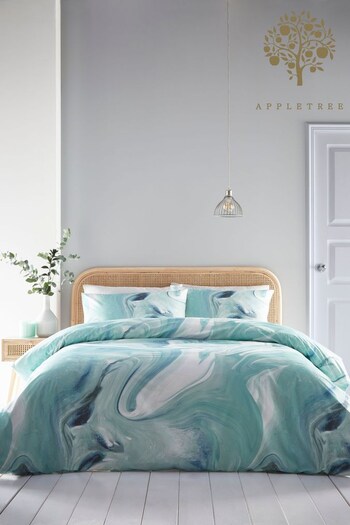 Appletree Green Astrid Duvet Cover and Pillowcase Set (C91092) | £42 - £55