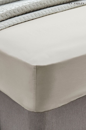 Laura Ashley Dove grey 200 Thread Count Cotton Fitted Sheet (C91247) | £25 - £35