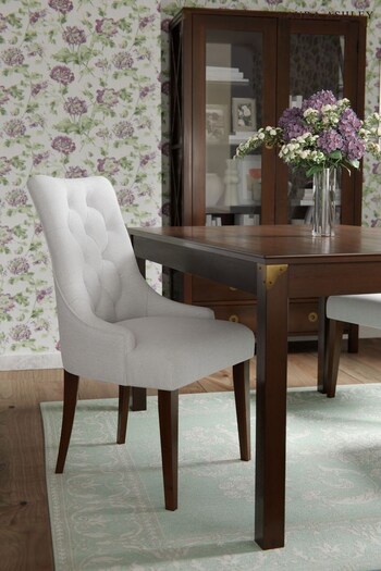 Laura Ashley Set of 2 Silver Chenille Redshaw Dining Chairs (C91382) | £485