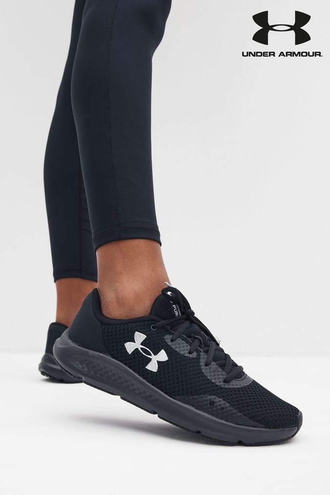 Ladies black under armour trainers sale