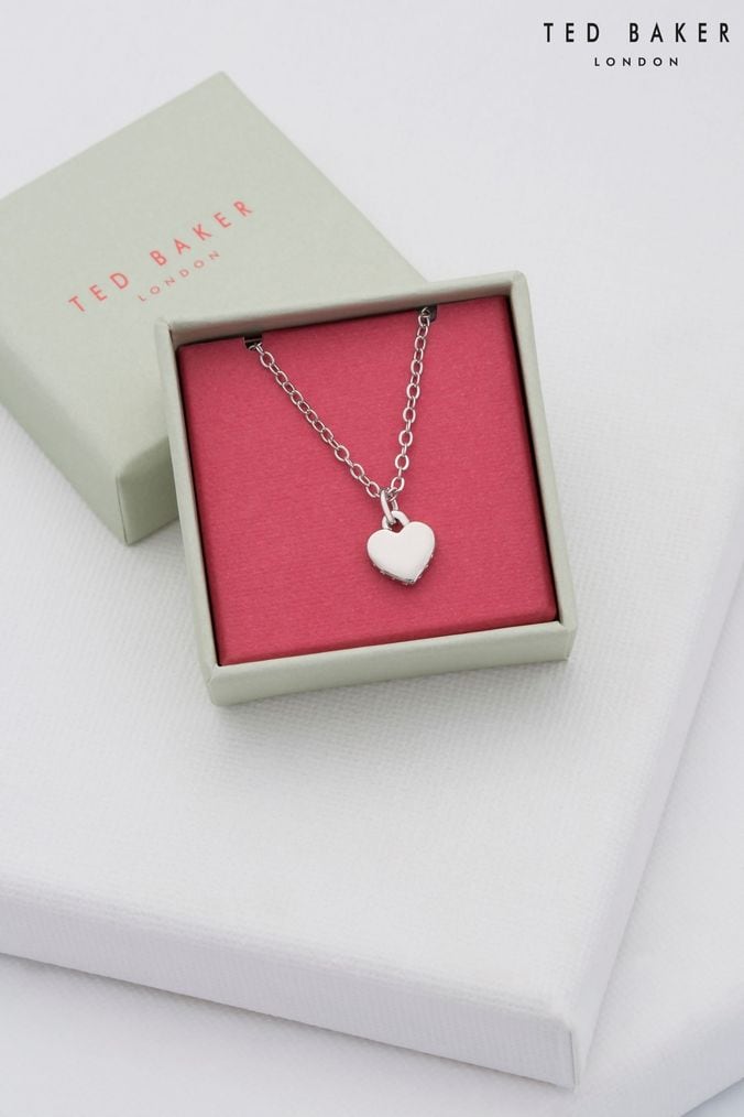 Ted baker heart shop necklace silver