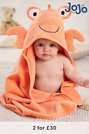 JoJo Maman Bébé Crab Character Hooded Towel (C91561) | £19.50