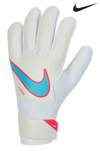 Nike White Jr. Goalkeeper Match Football Gloves (C91601) | £18