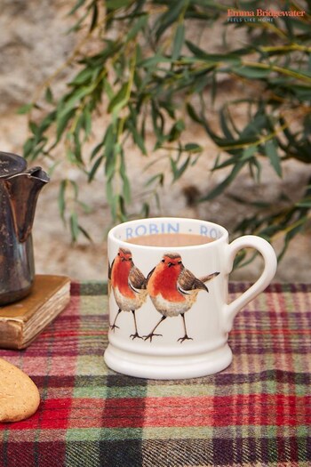 Emma Bridgewater Cream Birds Robin 1/2 Pint Mug (C91618) | £23