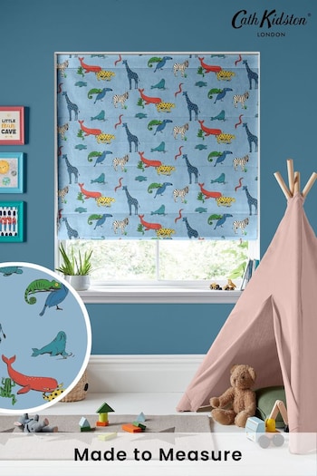 Cath Kidston Blue Kids Animals Made To Measure Roman Blinds (C91986) | £75