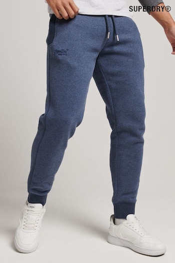 Superdry Navy Marl Organic Cotton Vintage Logo Embroidered Joggers (C92132) | £50