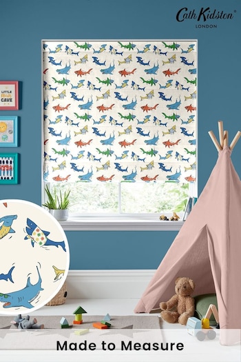 Cath Kidston Cream Kids Summer Sharks Made To Measure Roman Blinds (C92330) | £75