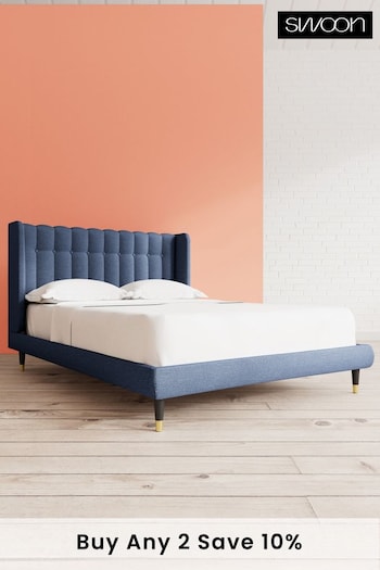 Swoon Houseweave Navy Blue Kipling Bed (C92385) | £959 - £1,069