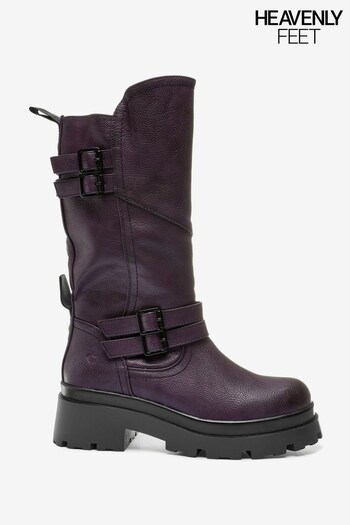 Heavenly Feet Ladies Purple Style Powell Vegan Friendly Boots (C92453) | £70