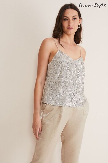 Phase Eight Natural Ivy Sequin Camisole Top (C92914) | £69