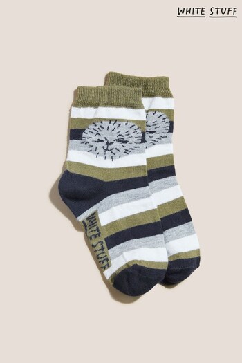 White Stuff Green Lion Socks (C92968) | £4