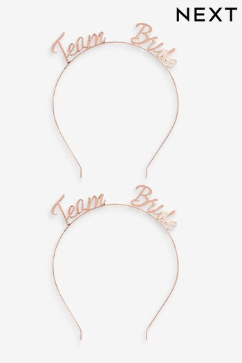 Rose Gold Tone Rose Gold Tone Team Bride To Be Hen Do Headband 2 Pack (C93047) | £12
