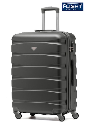 Flight Knight Charcoal Medium Hardcase Lightweight Check In Suitcase With 4 Wheels (C93186) | £60