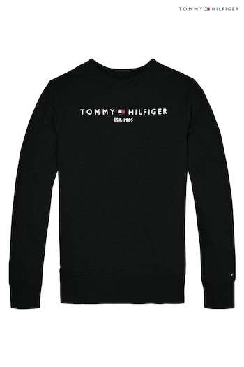 Tommy logga Hilfiger Essential Black Sweatshirt (C93217) | £40 - £50