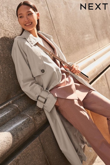 Sand Hooded Belted Trench Coat (C93561) | £85