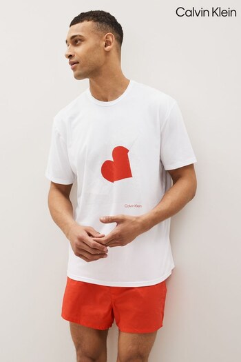 Calvin Klein White/Red Short Sleeve Valentines Sleep Set (C93575) | £65