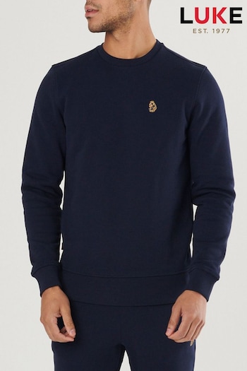 Luke 1977 Dark Navy Blue London Sweatshirt (C93659) | £60