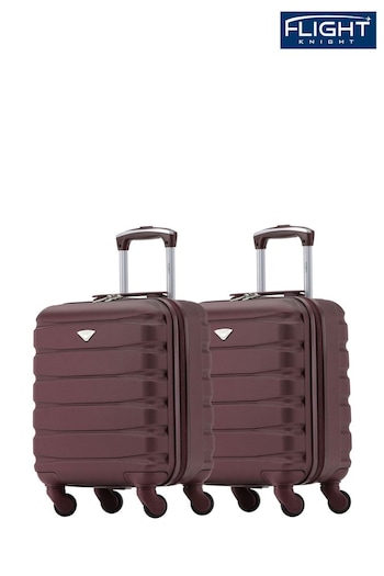 Flight Knight EasyJet Underseat 45x36x20cm 4 Wheel ABS Hard Case Cabin Carry On Suitcase Set Of 2 (C93706) | £90