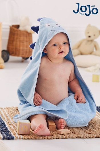 JoJo Maman Bébé Blue Dino Hooded Towel (C93866) | £19.50