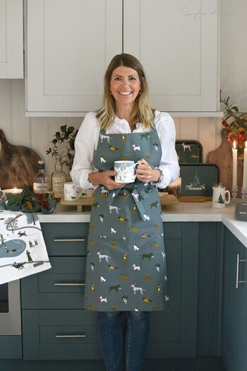 Sophie Allport Green Christmas Dogs Apron (C94121) | £24