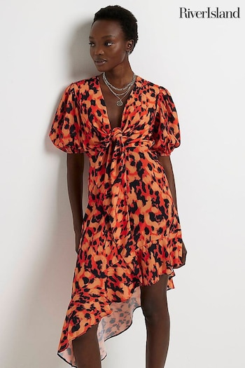 River Island Orange Wrap Maxi Dress (C94385) | £50