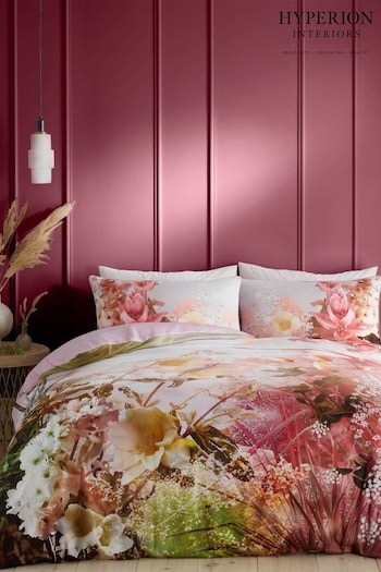 Hyperion Pink Florence 200 Thread Count Cotton Sateen Duvet Cover And Pillowcase Set (C94404) | £35 - £70