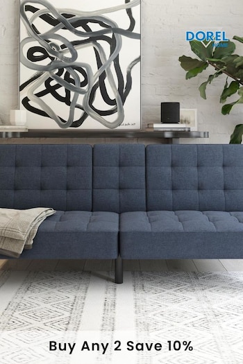 Dorel Home Blue Europe Adalynn Linen Convertible Futon (C94457) | £450
