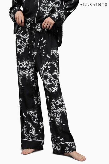 AllSaints Safi Orsino Black Pyjama Trousers (C94523) | £119
