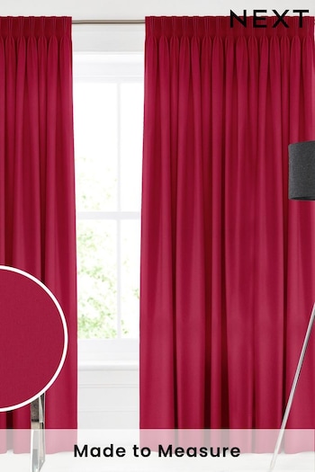 Scarlet Red Montero Velvet Made To Measure Curtains (C94567) | £91