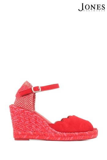 Jones Bootmaker Red Alejandra Espadrille Wedge Sandals Michael (C94695) | £89