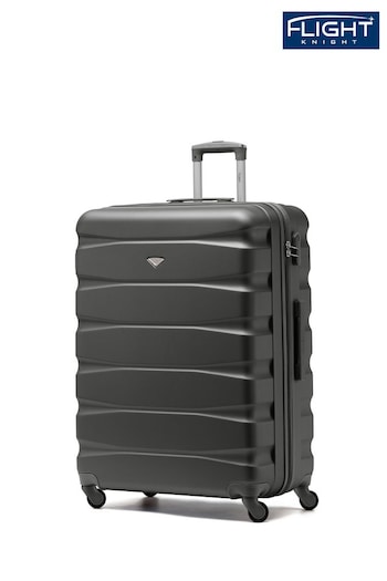 Flight Knight Large Hardcase Lightweight Check In Suitcase With 4 Wheels (C94721) | £80