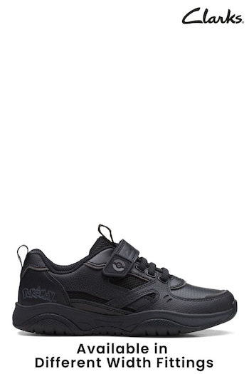 Clarks Black Multi Fit Leather Grip Trade Shoes (C94780) | £24 - £25