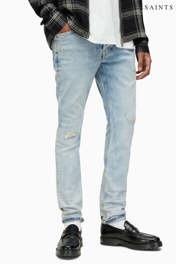 AllSaints Blue Cigarette Damaged Jeans (C94823) | £119